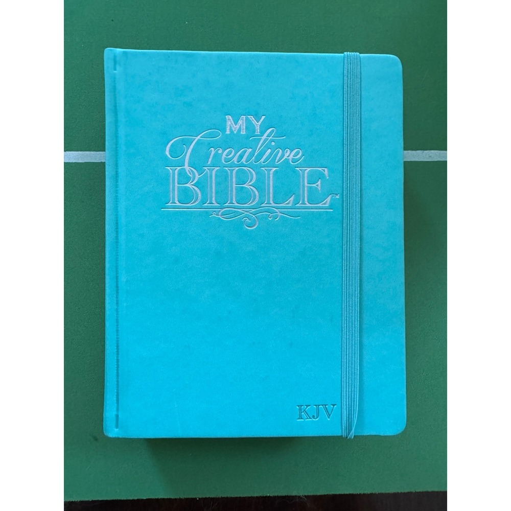 Christian Art Publishers My Creative Bible KJV Aqua Faux Leather Coloring New